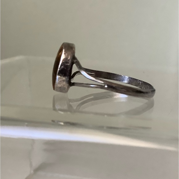 TLC new vintage tiger eye silver ring (squished) - Picture 8 of 15
